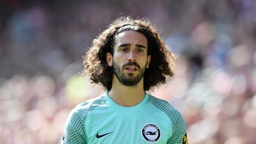 Soccer Football - Premier League - Brentford v Brighton & Hove Albion - Brentford Community Stadium, London, Britain - September 11, 2021  Brighton & Hove Albion's Marc Cucurella REUTERS/Toby Melville EDITORIAL USE ONLY. No use with unauthorized audio, video, data, fixture lists, club/league logos or 'live' services. Online in-match use limited to 75 images, no video emulation. No use in betting, games or single club /league/player publications.  Please contact your account representative for further details.