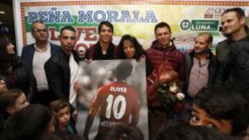 Óliver Torres, durante la inauguración de su peña