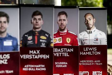 Las imágenes de Sainz, Verstappen, Vettel y Hamilton, en el paddock del GP de Australia.