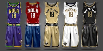 Uniforme de New Orleans Pelicans.