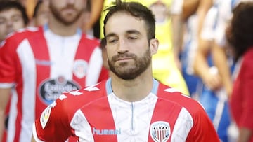 Eduard Campabadal durante un partido con el CD Lugo.