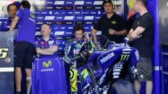 Valentino Rossi en los test de Valencia.