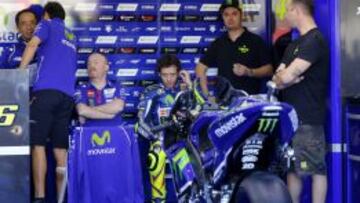 Valentino Rossi en los test de Valencia.