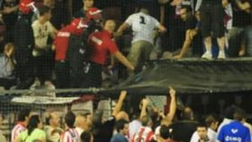 Los ultras del PSG provocan graves disturbios en Bilbao