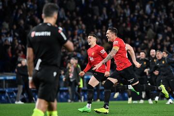 Celebración de los jugadores del Mallorca.