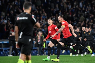 Celebración de los jugadores del Mallorca.