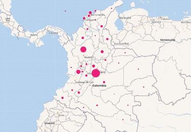 Mapa de casos y muertes por coronavirus por departamentos en Colombia: hoy, 7 de noviembre