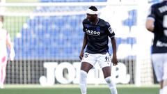 GETAFTE, SPAIN - SEPTEMBER 11: Sadiq Umar of Real Sociedad  during the La Liga Santander  match between Getafe v Real Sociedad at the Coliseum Alfonso Perez on September 11, 2022 in Getafte Spain (Photo by David S. Bustamante/Soccrates/Getty Images)