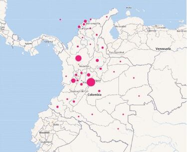 Mapa de casos y muertes por coronavirus por departamentos en Colombia: hoy, 24 de marzo