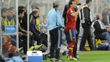Cazorla, en el partido con la Selección en Finlandia.