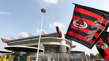 A general view of the outside of the Giuseppe Meazza