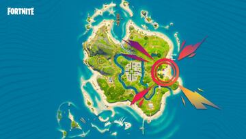 El Escenario Principal se encuentra en este punto de la isla de Fiesta Magistral de Fortnite