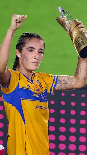 Diana Ordonez of Tigres during the final second leg match between Tigres UANL and America as part of the Liga BBVA MX Femenil, Torneo Apertura 2025 at Universitario Stadium, on November 23, 2025 in Monterrey, Nuevo Leon, Mexico.