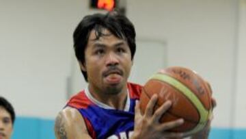 Pacquiao debutó como jugador de baloncesto en Filipinas