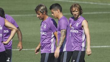 James Rodríguez y Fabio Coentrao ya se entrenan con el grupo.