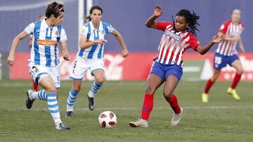 Jugadoras durante un Real Sociedad-Atl&eacute;tico.