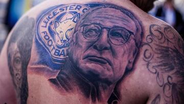 Un hincha del Leicester se tatúa a Ranieri en toda la espalda