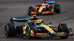 Lando Norris y Daniel Ricciardo (McLaren MCL36). Sakhir, Bahr&eacute;in. F1 2022.