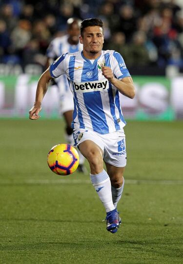 La primera etapa en el Leganés fue entre el 2018 y el 2020. Tras pasar por varios equipos de LaLiga española volvió al club pepinero en la presente temporada. En total, hasta la fecha, ha jugado 88 encuentros en los que ha marcado 14 goles. 