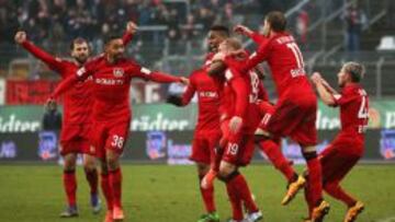 Brandt hizo el gol de la victoria ante el Darmstadt. 