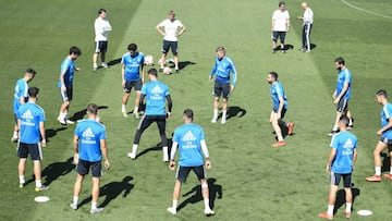El Madrid se entrena antes de visitar Anoeta