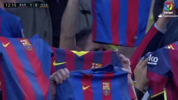 El Camp Nou emuló el ya célebre festejo de Messi en el Bernabéu