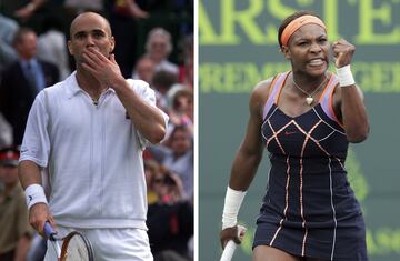 Andre Agassi y Serena Williams de Estados Unidos. 