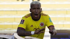 El delantero, que juega en Am&eacute;rica de M&eacute;xico, anot&oacute; el primer gol del partido y fue uno de los destacados de la Selecci&oacute;n Colombia.