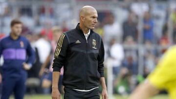 Zinedine Zidane durante un partido de pretemporada de Real Madrid ante Tottenham en la Audi Cup.