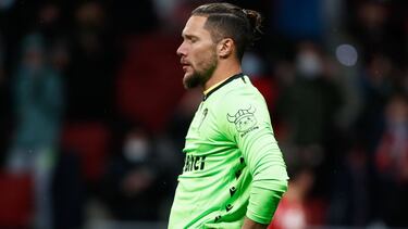 Ledesma se lamenta tras el primer gol del Atlético.