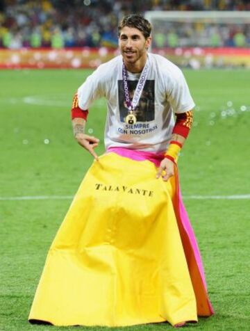 Eurocopa 2012. Final. Espa?a-Italia. La Selecci車n gan車 4-0 a la 'Azzurra'. Sergio Ramos.