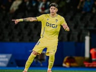 Antoñito Cordero en su debut con el Cádiz CF. Foto: Cádiz CF.