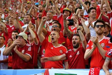 Welsh fans are fairly pleased with that...