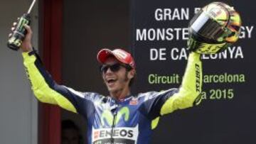 Rossi, segundo en el podio de Montmeló.