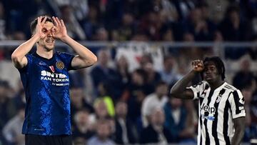 Rome (Italy), 11/05/2022.- Inter's Ivan Perisic (L) celebrates after scoring a goal during the Coppa Italia final between Juventus FC and Inter Milan at the Olimpico stadium in Rome, Italy, 11 May 2022. (Italia, Roma) EFE/EPA/Riccardo Antimiani