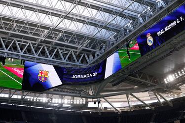 El nuevo videmarcador del estadio Santiago Bernabéu se estrena el día del Clásico. Así de impresionante se ve.