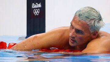 Ryan Lochte tras la final de los 200 metros estilos.