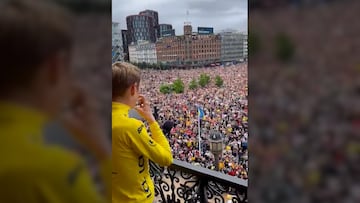 Multitudinaria bienvenida a Vingegaard en Dinamarca