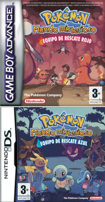 pokemon mundo misterioso equipo de rescate rojo azul game boy advance nintendo ds