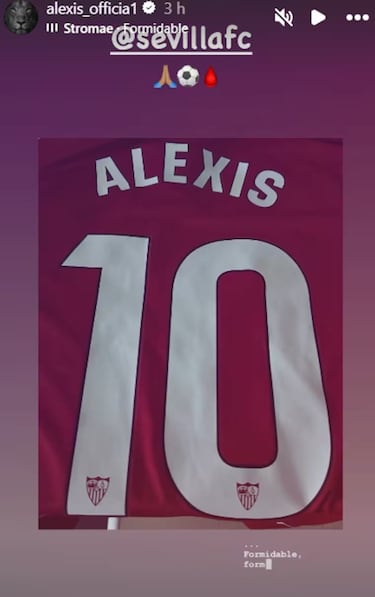 Alexis Sánchez revela el número de su camiseta en Sevilla: lo ocupó una leyenda del fútbol