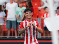 Melamed festeja un gol.