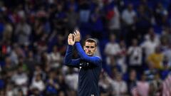 Antoine Griezmann, tras ser sustituido en el empate ante EE UU.