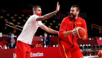 El jugador de los Timberwolves, Juancho Hernang&oacute;mez, no podr&aacute; saltar a la pista, pero sigue en Tokio con sus compa&ntilde;eros. Le sustituye Xabier L&oacute;pez-Ar&oacute;stegui.