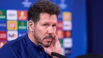 Simeone, en rueda de prensa.