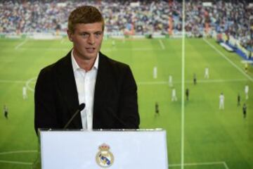 La presentación de Toni Kroos con el Real Madrid.