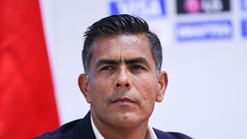   Oswaldo Sanchez during the presentation of the official venue for the Mexico (Mexican National Team) vs Suriname match on June 11 corresponding to the Nations League, at  Torreon Convention Center, on April 25, 2022.

<br><br>

Oswaldo Sanchez durante la presentacion de la sede oficial del partido Mexico (Seleccion Mexicana) vs Suriname el proximo 11 de Junio correspondiente a la Nations League, en el Centro de Convenciones de Torreon, el 25 de Abril de 2022.