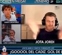 TT al instante: la reacción de Jota Jordi al ver el gol del Cádiz