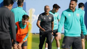 Entrenamiento del Málaga.