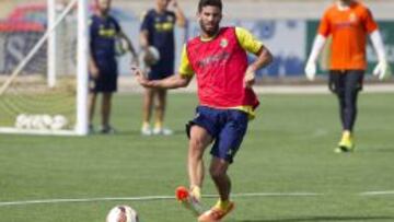 Mateo Musacchio, en un entrenamiento con el Villarreal.