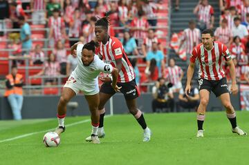 De lo más peligroso en ataque del Sevilla en San Mamés, uno de los feudos más complicados de todo el campeonato liguero. En la segunda mitad y con espacios, fue un dolor de muelas para la defensa vasca. Protagonista en el gol, con una “asistencia” que finalmente acabó con gol en propia puerta.